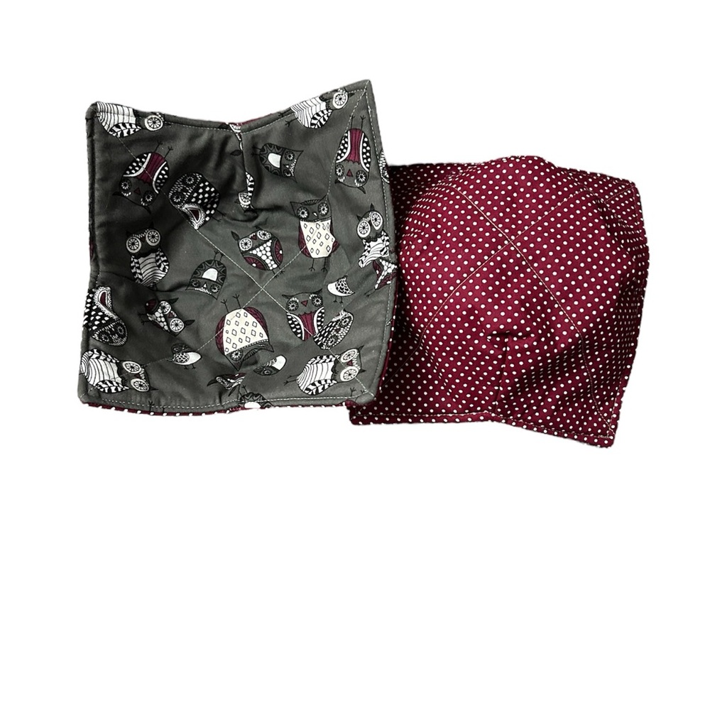 Set of 2 Owl Bowl Kozies